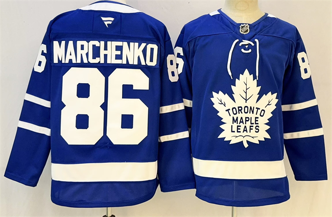 Men's Toronto Maple Leafs #86 Kirill Marchenko Blue 2026 Stitched Hockey Jersey